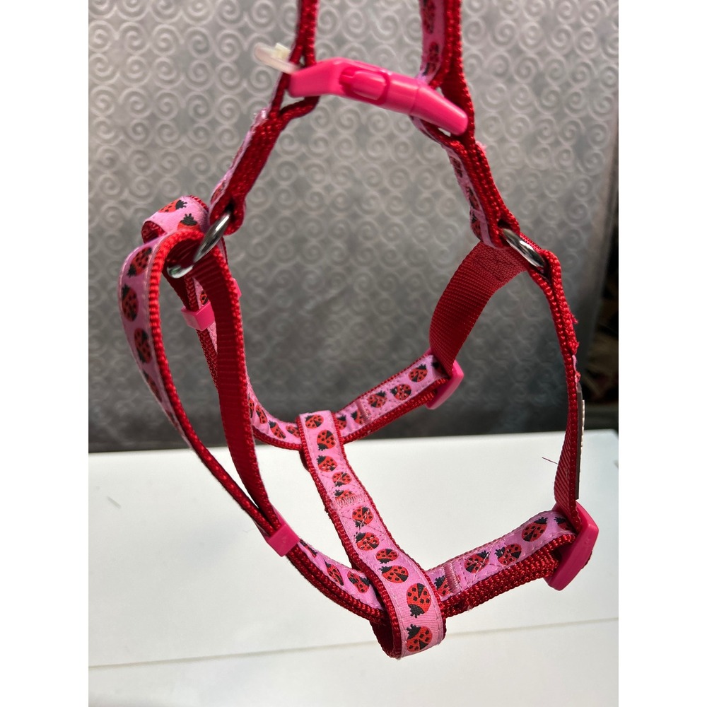 Blueberry Pet Dog Harness Ladybug Pattern Pink Red Adjustable‎ Vest Small
